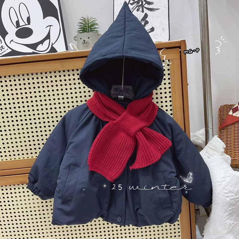女童加厚外套冬季2025新款儿童洋气加绒派克棉服外套宝宝深秋外套