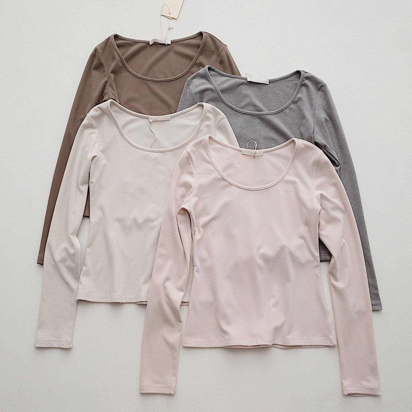 TOMATO SHOP 番茄自制 柔软亲肤磨毛德绒圆领上衣内搭打底长袖T恤