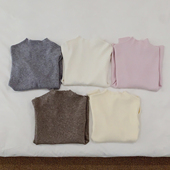 番茄自制 显瘦内搭针织上衣 女秋冬修身 半高领多色长袖 打底衫