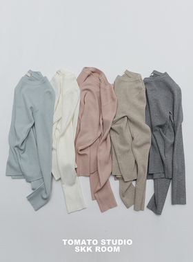 24秋冬软糯～基础百搭纯色圆领针织毛衣女内搭打底衫长袖上衣