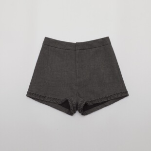 TOMATO SHOP 番茄自制 春夏新款 日系少女荷叶花边西装短裤