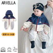 宝宝衣服春秋季 冲锋衣小孩防风外出服 幼儿春款 婴儿连体衣春装 韩版