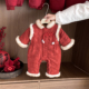 婴儿衣服冬装 新生女宝宝连体衣加绒加厚百天新年拜年冬季 红色汉服
