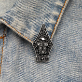 写在星星 欧美创意星空钢笔胸针 学生徽章 the stars Written