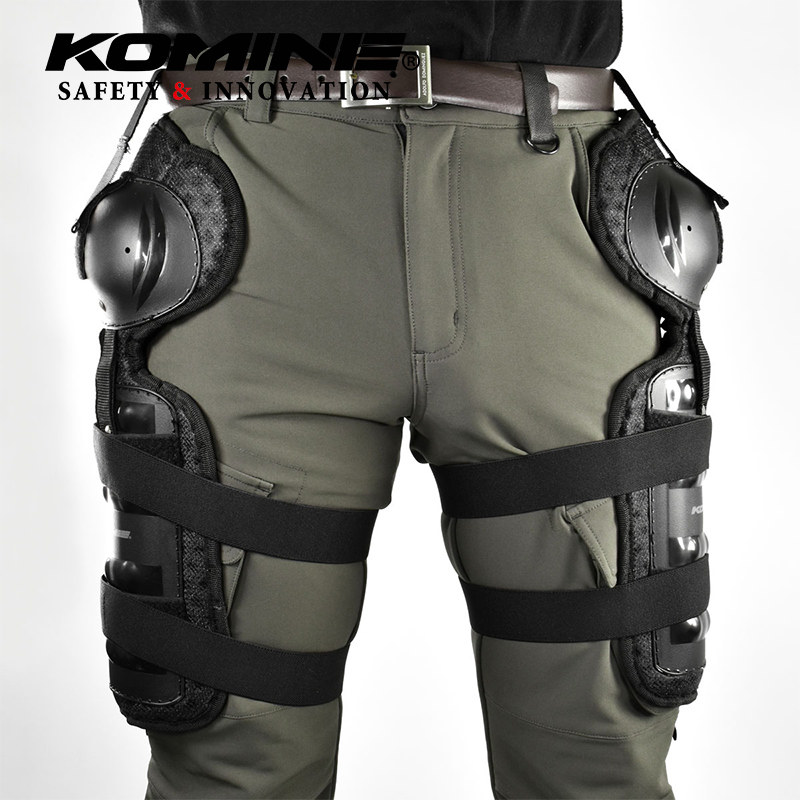 日本KOMINE四季防风越野摩托骑士装备骑行防摔护腿护胯男女SK-486