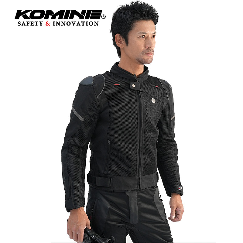 KOMINE春夏旗舰款 3D网眼CE2级软硬护甲摩托男款骑行服夹克JK-164