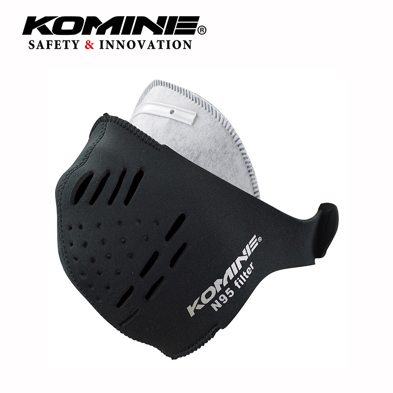 天马机车 日本KOMINE骑行面罩 防风防尘kn级别95防飞沫男女AK-098