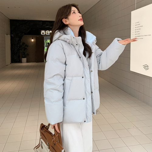 2025爆款羽绒服女冬短款连帽加厚