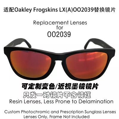 适用Oakley Frogskins LX(A) OO2039偏光替换镜片可定制近视