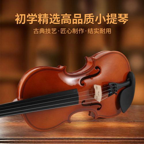 成人儿童初学练习考级演奏全实木小提琴初学者手工枣木配件小提琴