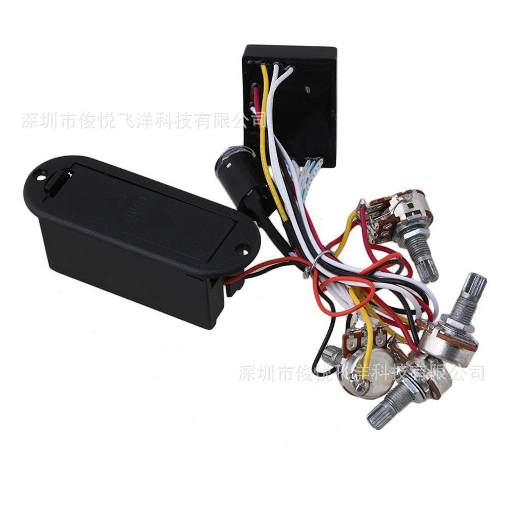 厂家 2段电吉他贝斯主动拾音器吉他配件亚马逊  乐器配件