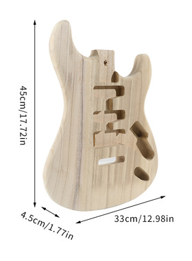 跨境ST01-TM电吉他箱体-I4403-2未完成手工吉他椴木琴身工厂直销