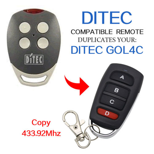 DITEC 遥控器 迪泰柯 Ditec remote 车库门遥控器 / 红色指示灯