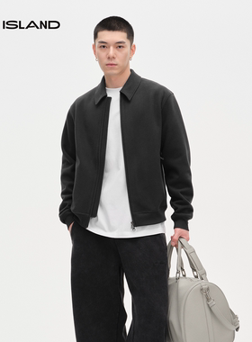 度假向岛绒感翻领短款休闲夹克男2026新款外套丨25407RM001