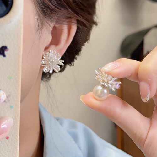 一款两戴烟花珍珠耳钉