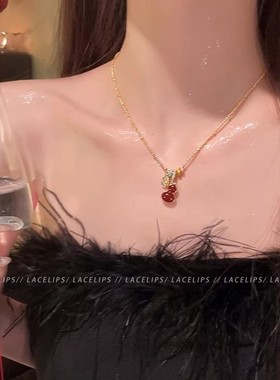 双面贝母滴油葫芦吊坠锁骨链女