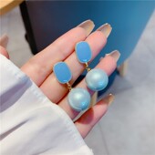 韩国气质名媛大珍珠耳环2026年新款 百搭耳坠耳饰女 潮网红个性