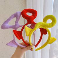 Cute childhood classic hair band, plush antenna baby face wash headband, dressing headband, funny and quirky hair band and hair accessory thumbnail 4
