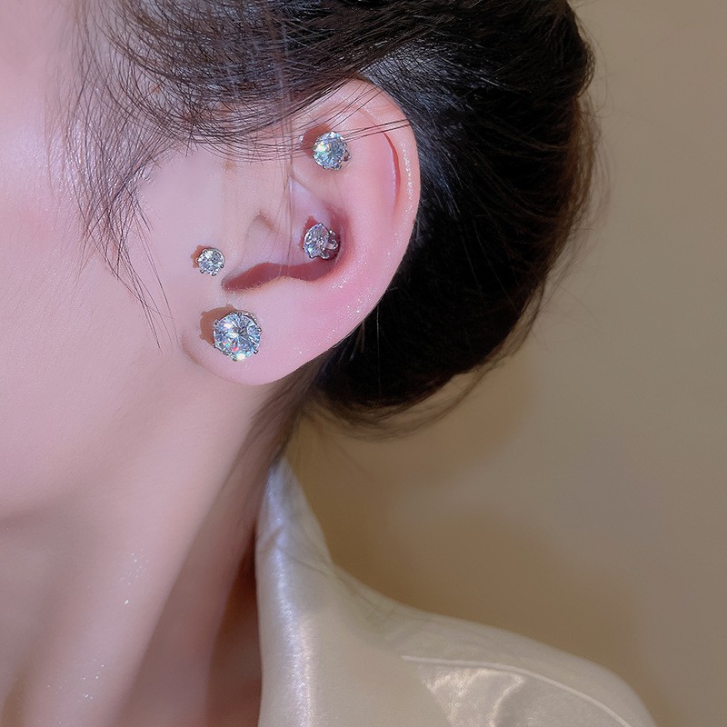 锆石磁吸耳钉无耳洞耳夹