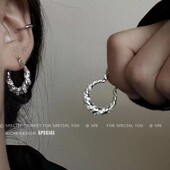 高级感缠绕耳扣耳环轻奢小众独特设计个性 耳钉耳饰女2023年新款 潮