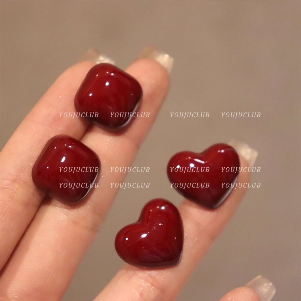 复古爱心圆球双面耳钉女简约时尚