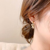 925银针个性 小巧简约耳钉韩国东大门满钻五角星可爱小熊耳环女