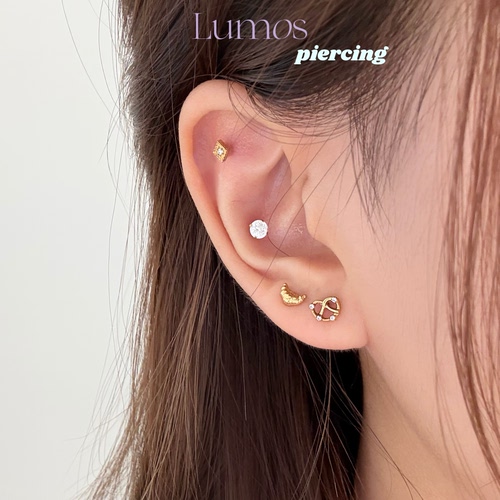 Lumos碱水结钛合金耳钉甜美可爱