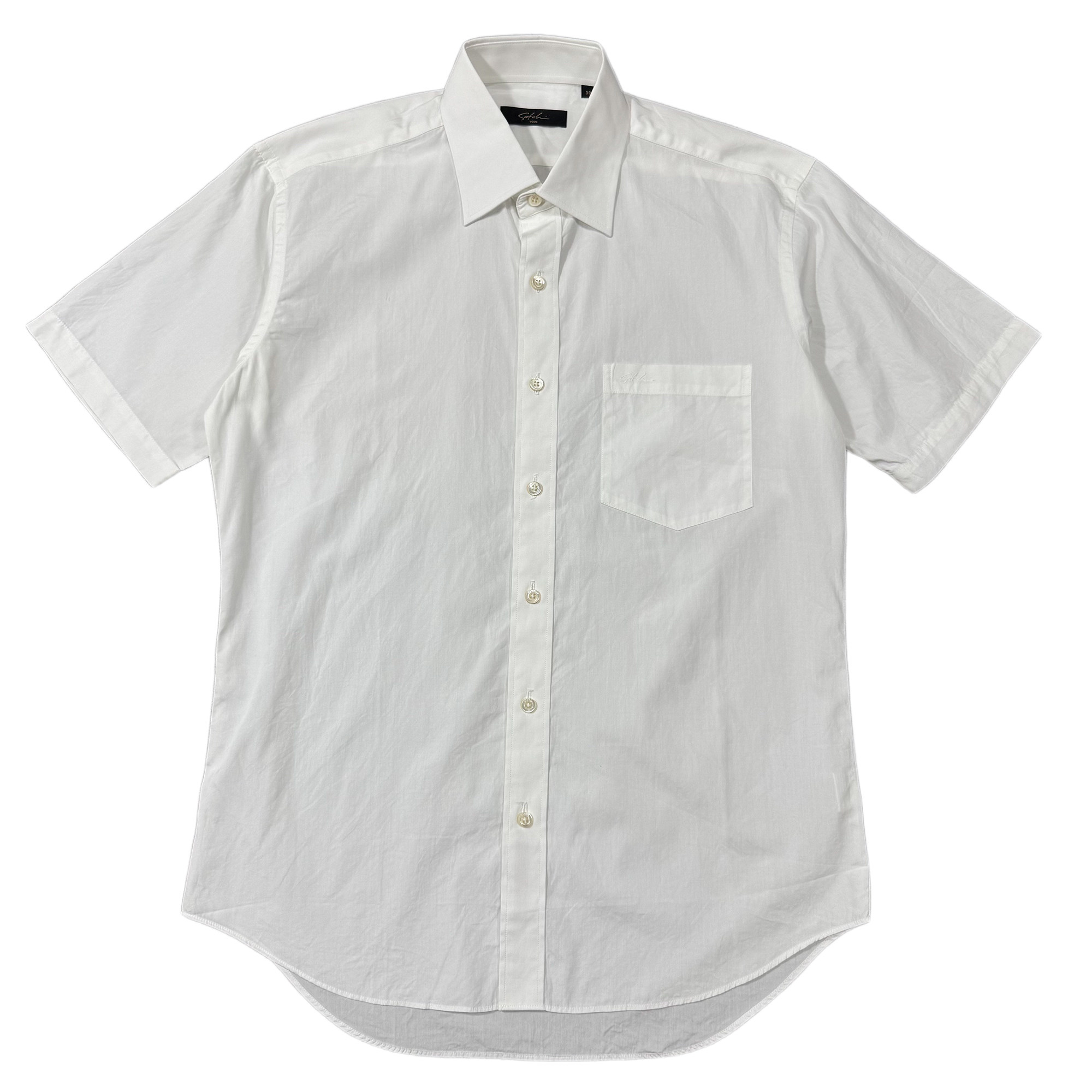 高端品牌正品男士商务短袖衬衫 透气亲肤通勤衬衣纯白色夏季上班