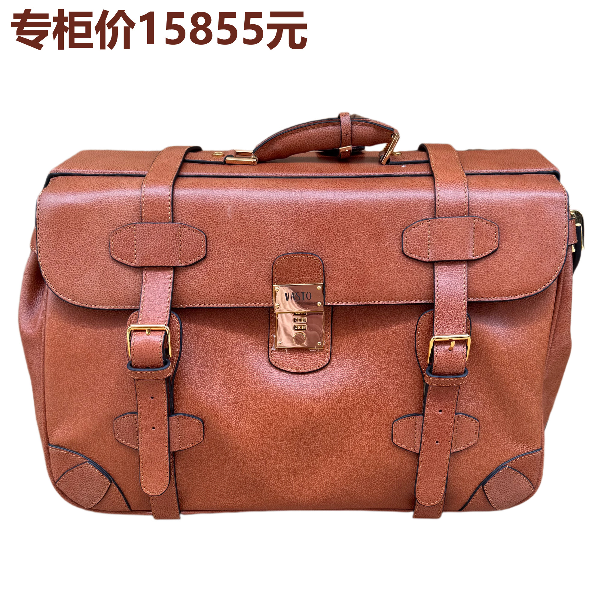 正品头层牛皮复古大容量旅行包