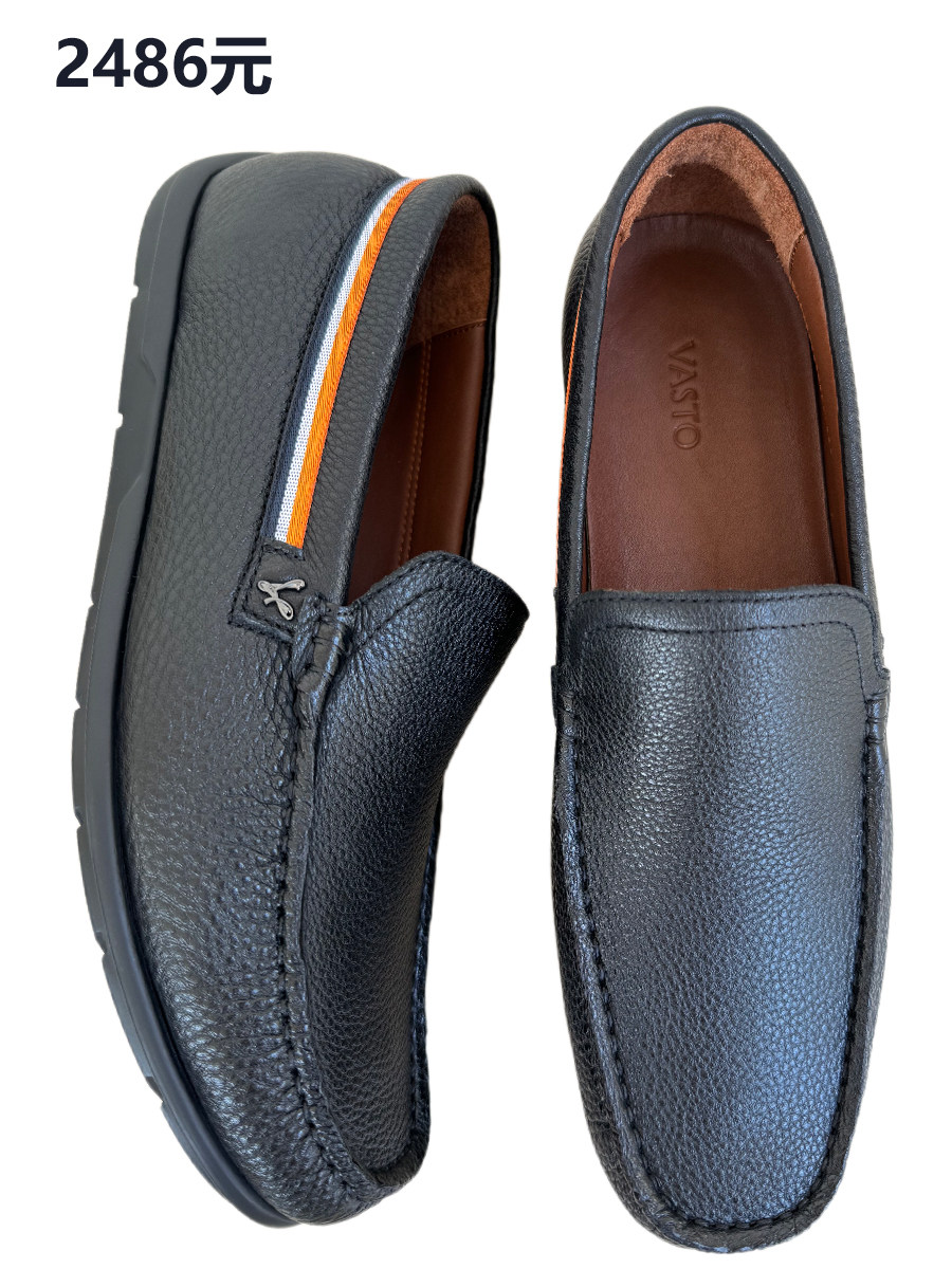 专柜正品撤柜2486元男士头层牛皮休闲皮鞋豆豆鞋舒适透气开车套脚