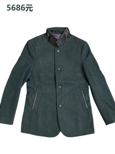 一线品牌正品5686元男士商务休闲秋冬毛呢大衣羊毛中长款立领纯色