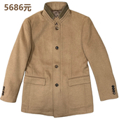 正品 原5686元 男士 商场同款 羊毛呢商务休闲大衣秋冬中长款 立领风衣