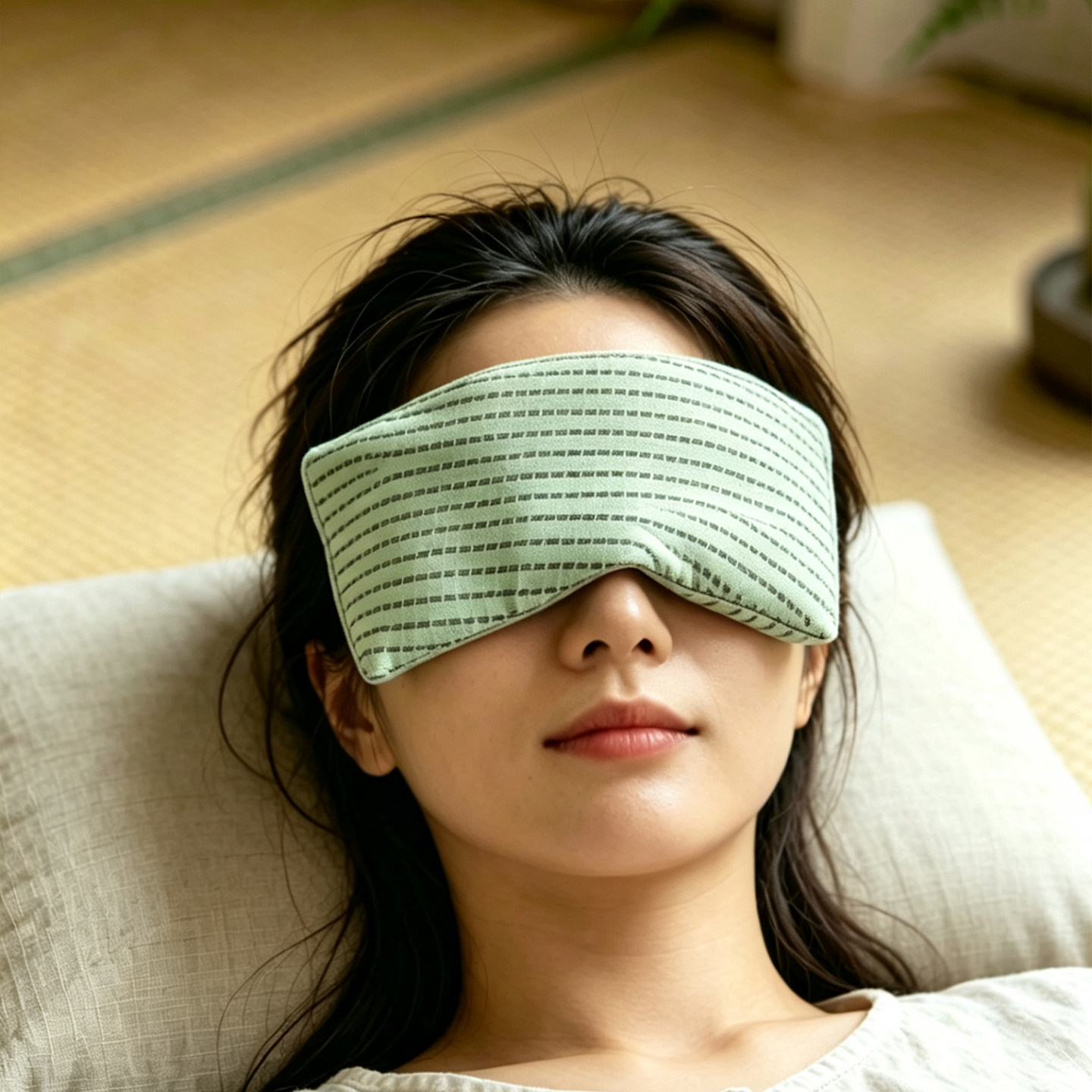 良风热敷冷敷中式香养茉莉绿茶眼枕瑜伽睡眠重力眼罩遮光睡眠眼睛