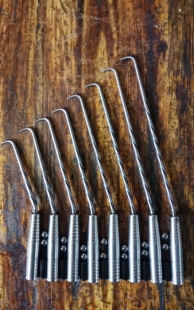 不锈钢鱼鳞手柄高硬度马钢螺纹桩芯钢