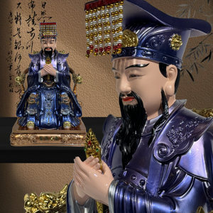 紫薇大帝新款神像精品款中天北极紫薇太皇大帝新铜彩紫薇星君佛像