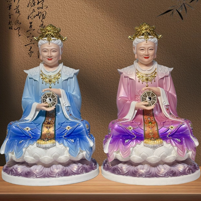无生老母神像汉白玉仿瓷像无极老母骊山圣母娘娘无声老母像体精品