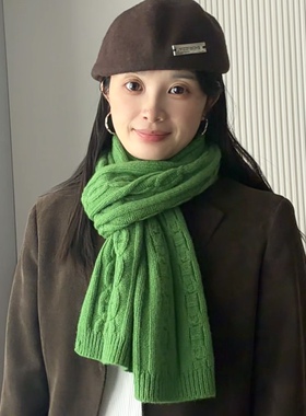 100%澳洲毛线围巾女秋冬季韩版