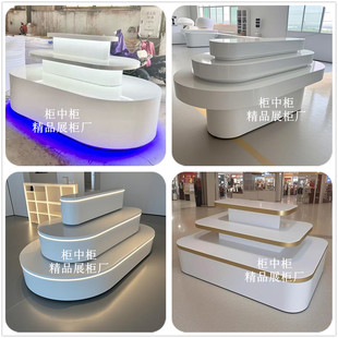 鞋包店中岛展示台多层母婴店展架化妆品展示柜高低展示柜定制展台