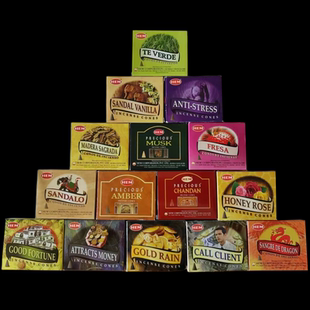 1HEM印度香薰香进口正品 熏香卧室内家用熏香檀香锥香净化空气除味