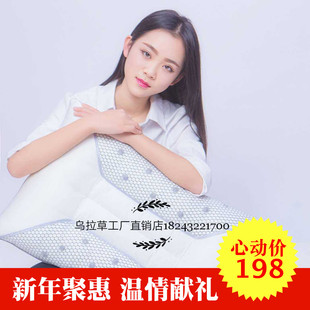 2个装乌拉草枕头东北三宝颈椎磁疗枕透气网纯棉布贡缎长方形包邮