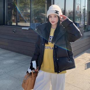 2025新款羽绒服女短款95白鸭绒外套加厚冬季泡芙小个子宽松面包服