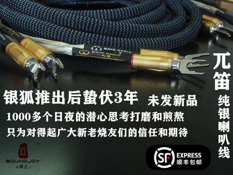 纯银喇叭线 纯银音箱线 纯银音响线 单晶铜 单晶银 卡玛  银彩