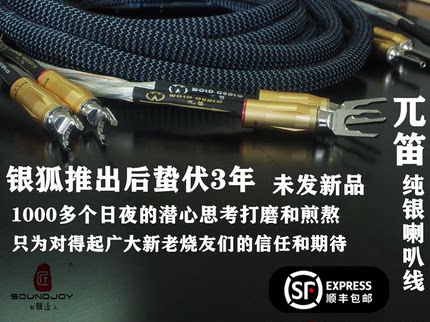 纯银喇叭线 纯银音箱线 纯银音响线 单晶铜 单晶银 卡玛  银彩