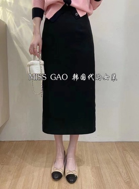 BY THE SHEW 韩国东大门正品进口女装秋季新款包臀显瘦气质半身裙