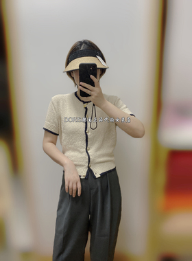 现 WOODSAGE 韩国东大门正品女装高品质爱心金扣全棉针织开衫