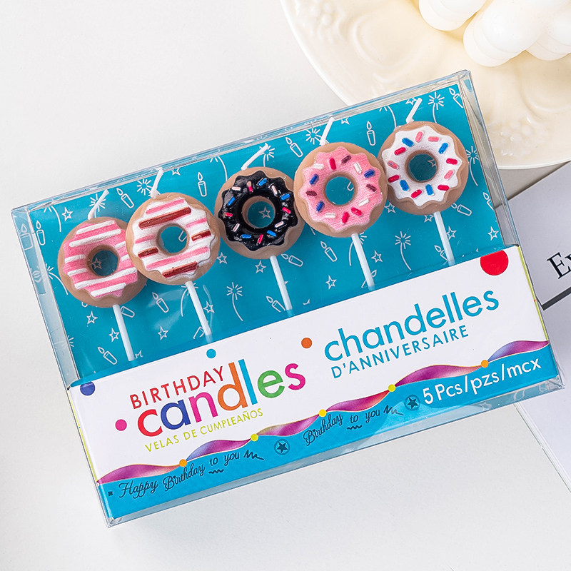 网红创意可爱甜甜圈蜡烛韩国ins风拍照道具周岁派对烘焙蛋糕装饰,节庆用品/礼品,节日装扮用品,淘宝优惠券,粉丝福利购,淘宝优惠卷