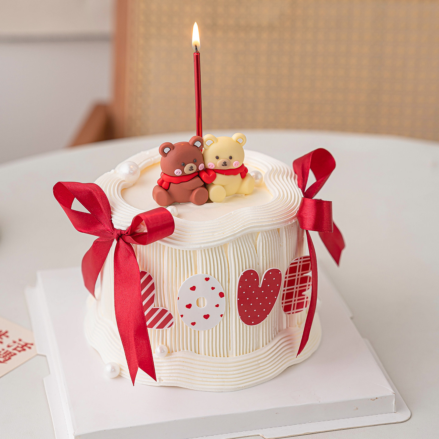 网红2.14情人节快乐围巾小熊蛋糕装饰摆件love亚克力烘焙装扮插件,节庆用品/礼品,蛋糕/烘焙装饰用品,淘宝优惠券,粉丝福利购,淘宝优惠卷