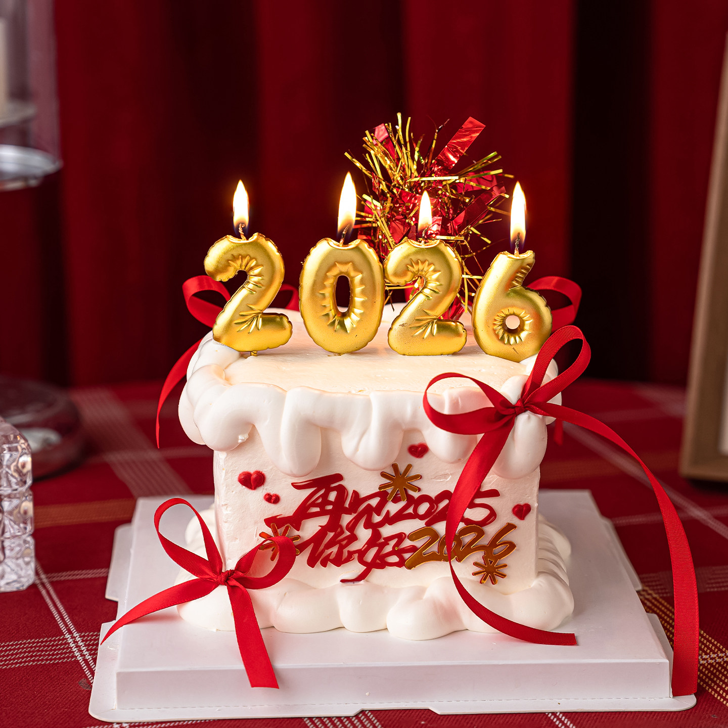 2026新年数字蜡烛蛋糕装饰再见2025你好2026亚克力插件雨丝装扮,节庆用品/礼品,节日装扮用品,淘宝优惠券,粉丝福利购,淘宝优惠卷