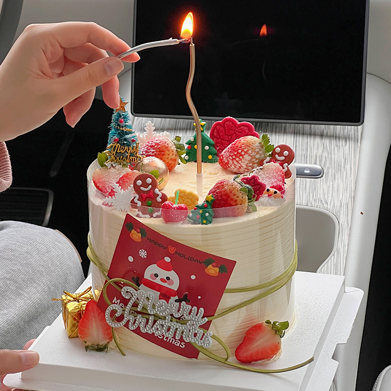 2026圣诞节快乐蛋糕装饰毛毡Merry Christmas插件圣诞树礼盒装扮