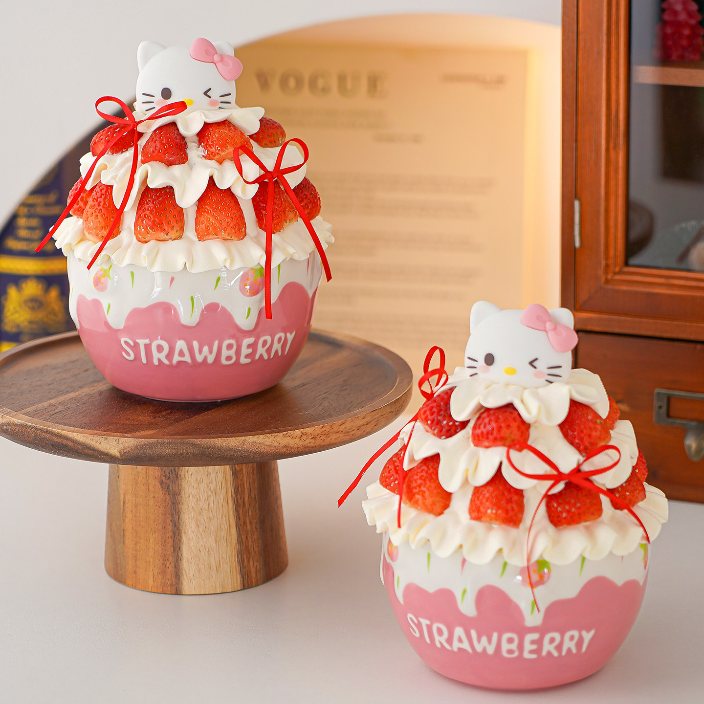 2026圣诞节草莓碗蛋糕装饰卡通蝴蝶结小猫摆件平安夜派对甜品插件,节庆用品/礼品,节日装扮用品,淘宝优惠券,粉丝福利购,淘宝优惠卷